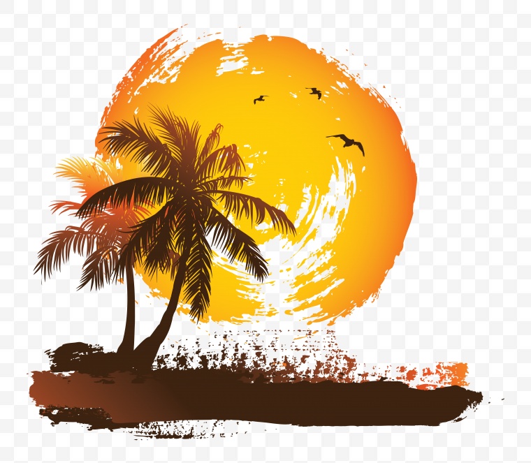 椰树 椰树素材 卡通椰树 树 椰树图片 椰树png 海滩椰树 
