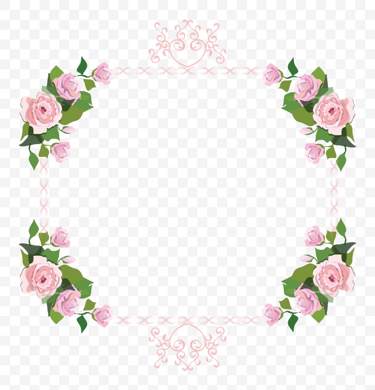 粉色的玫瑰 花环 花 