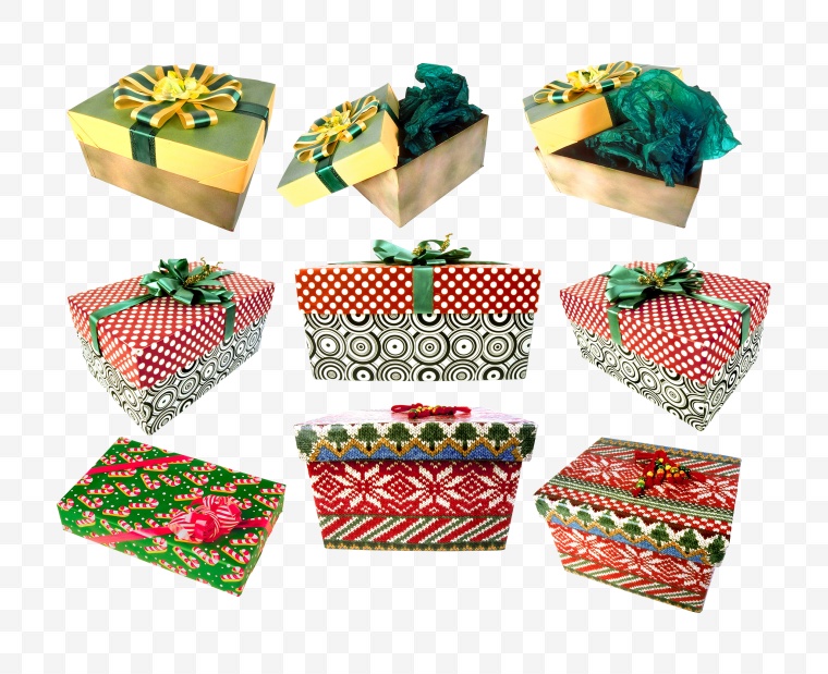 彩色的盒子和礼物 礼物盒 