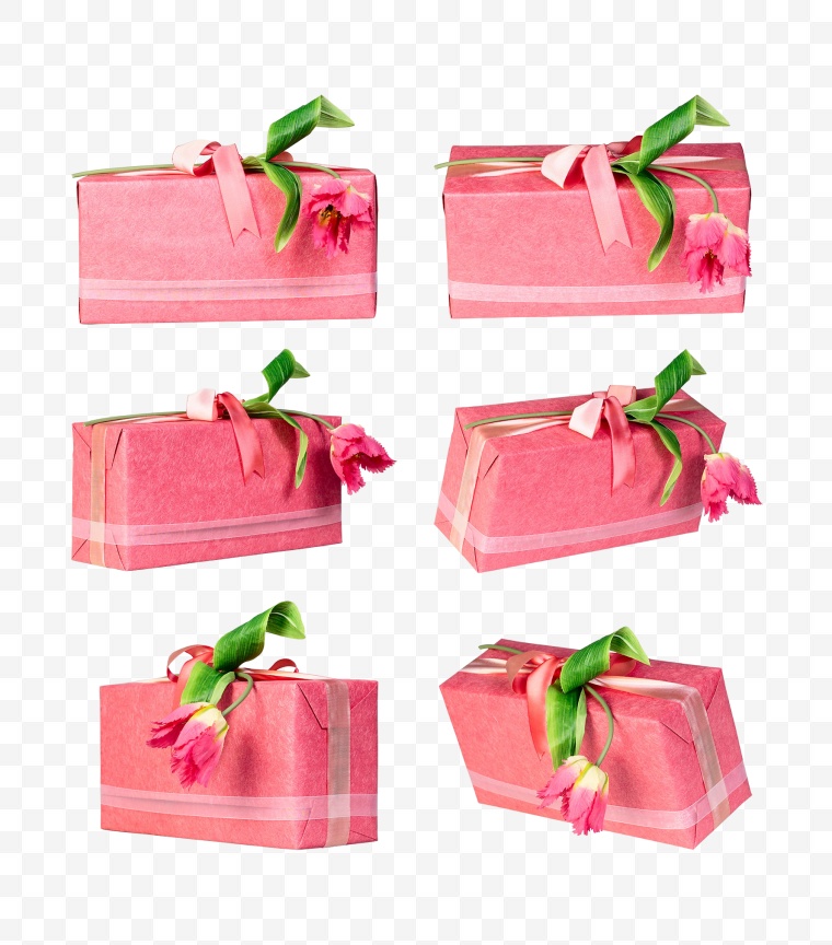 粉色的礼盒 礼物盒 