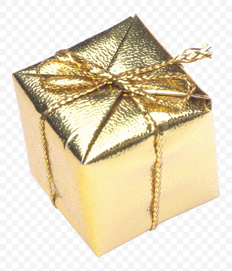 金色的礼盒 礼物盒 