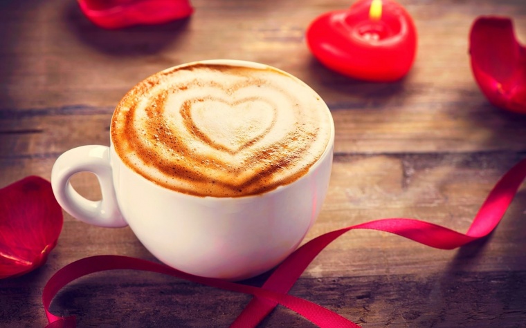 爱心咖啡 爱情背景 咖啡 浪漫 