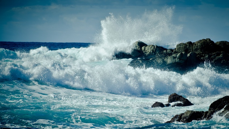 海浪 海水 大海 岩石 