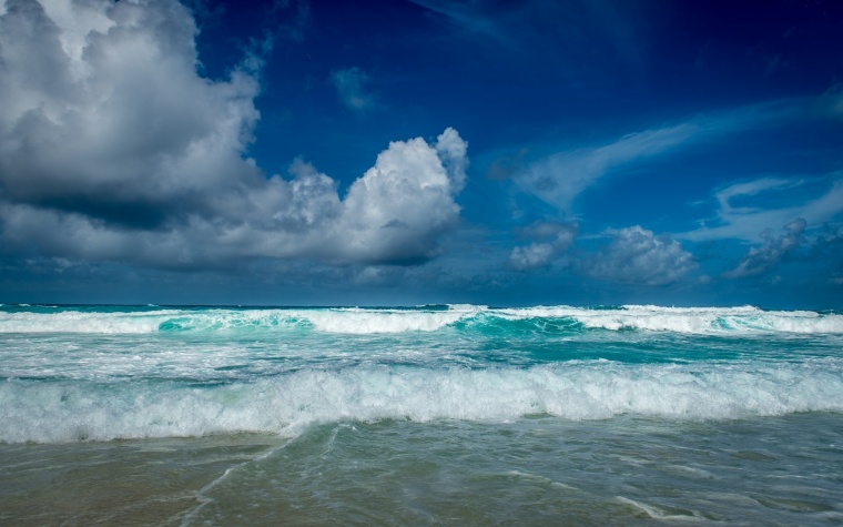 海浪 海水 大海 天空 