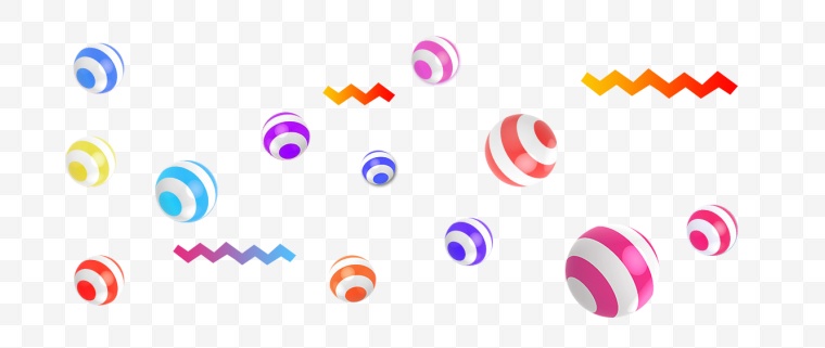 彩色球体 漂浮元素 立体球体 