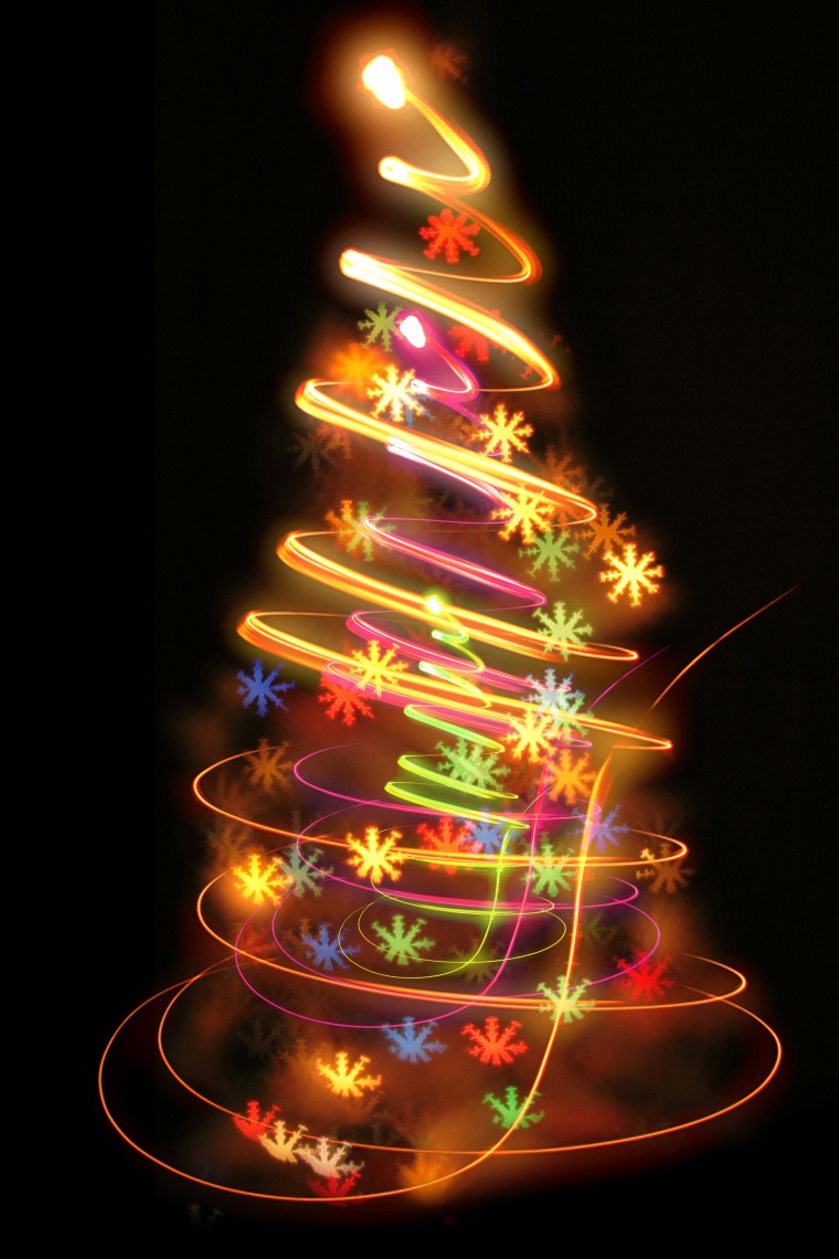 光线圣诞树 圣诞树 圣诞节 