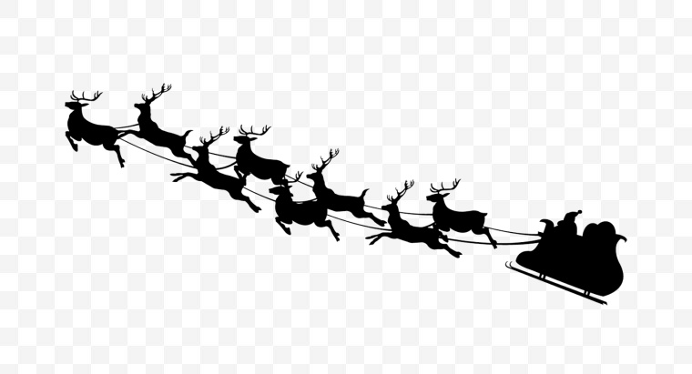 圣诞驯鹿 驯鹿剪影 圣诞节 