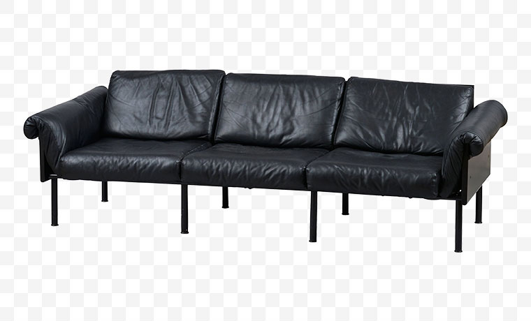 沙发 皮革沙发 黑色沙发 