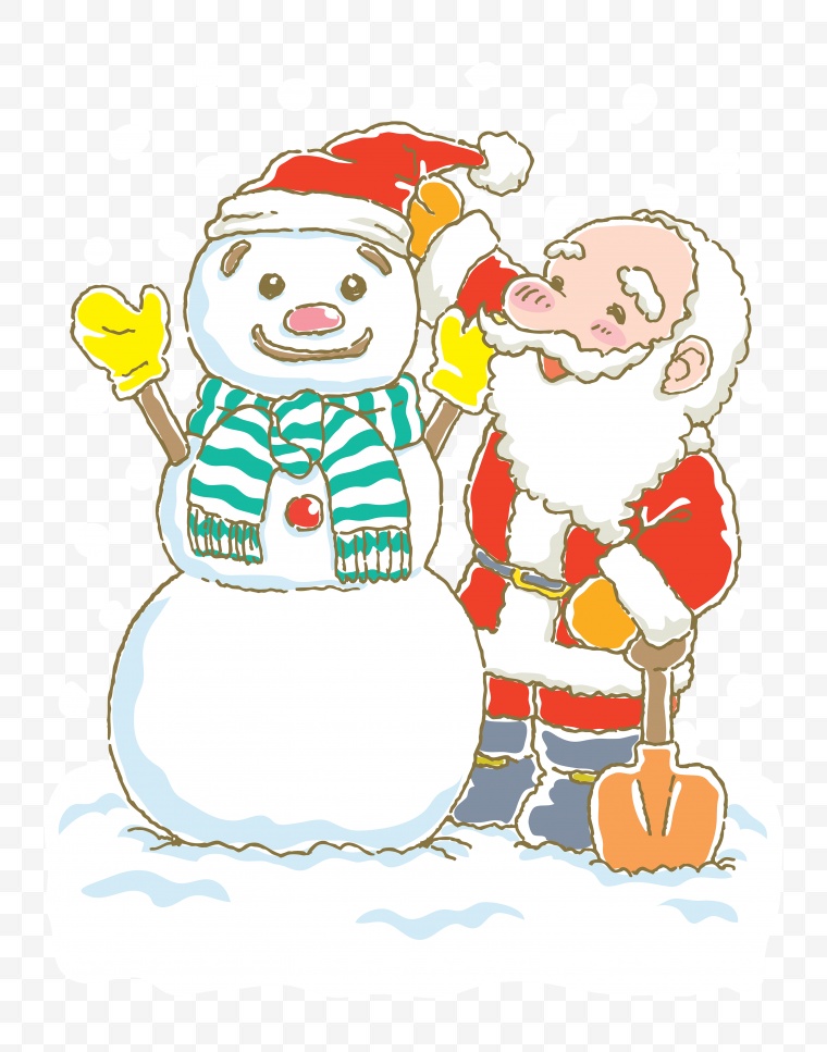 雪人 冬季 冬天 圣诞节 圣诞老人 