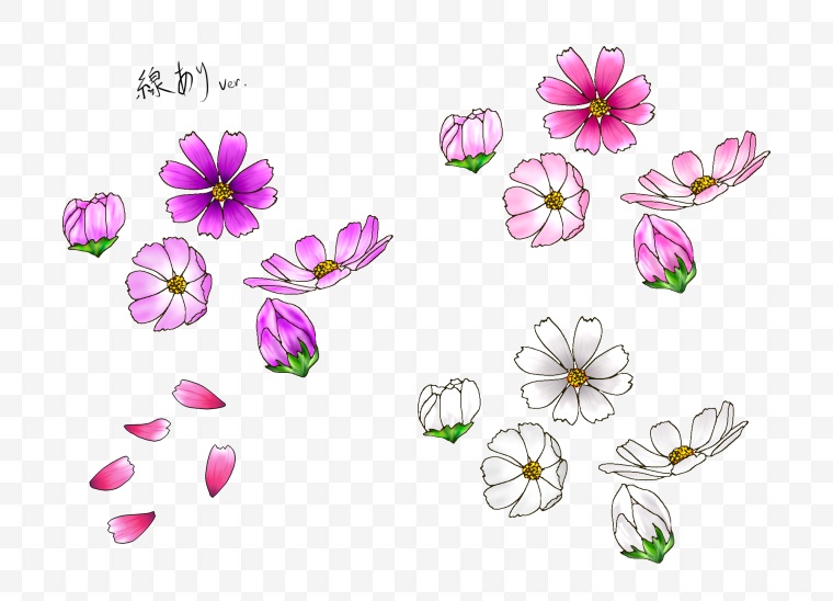 粉色的花 日本风 