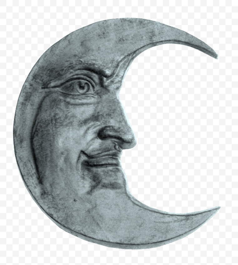 卡通月亮 弯月 月亮 