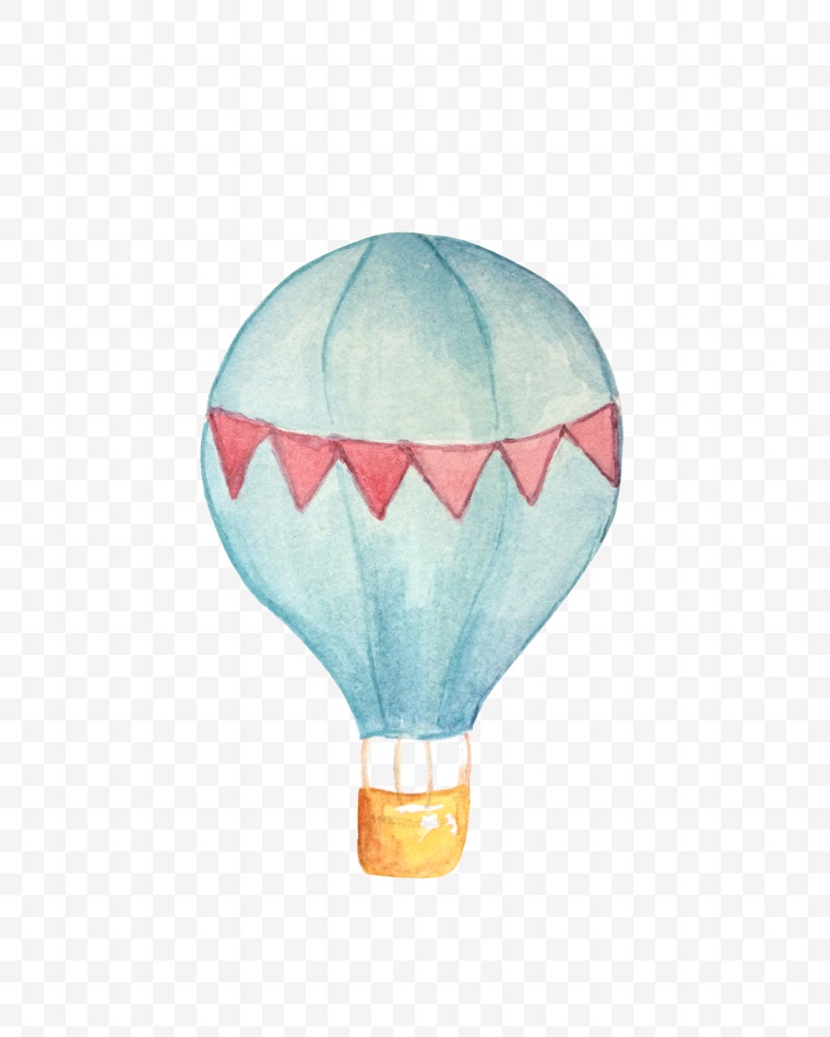 手绘热气球 水彩热气球 热气球 