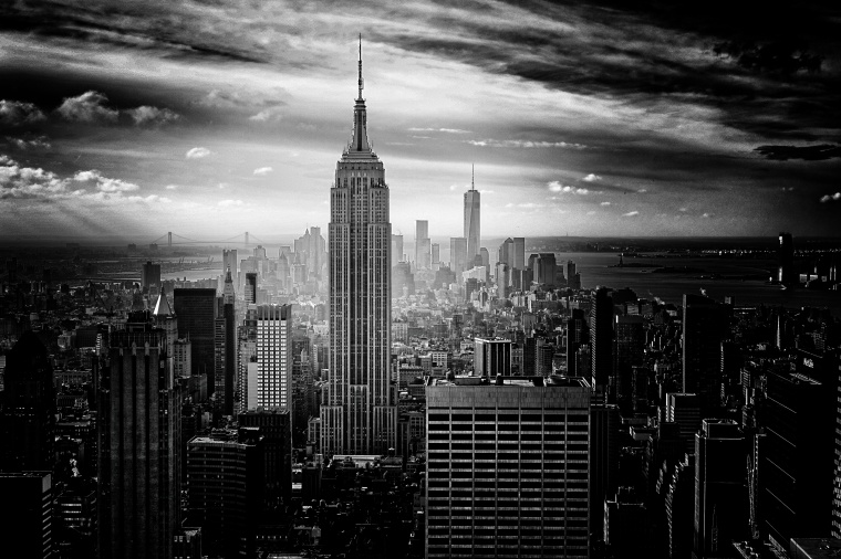 城市 都市 黑白城市 美国 纽约 大楼 高楼大厦 