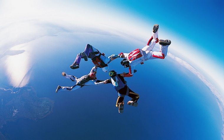 跳伞团队 跳伞 团队 企业文化 高峰 大气背景 天上 