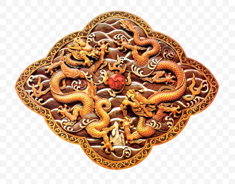 双龙戏珠 龙 中国龙 中国风 包装图案 古典图案 