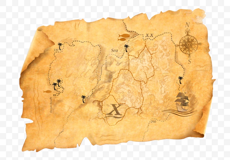 复古地图 地图 藏宝地图 牛皮纸地图 
