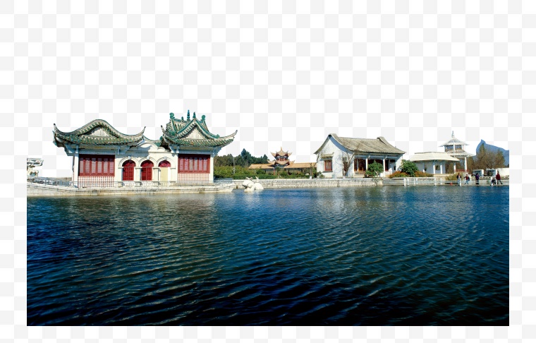 中式古典建筑 古建筑 古色古香 中国风 中式建筑 建筑 