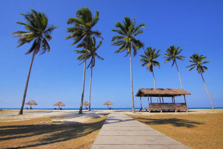 海滩 海边 沙滩 天空 自然 海 大海 度假 椰树 风景 背景图 高清背景 背景 
