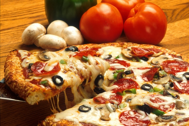 披萨 食物 美食 西红柿 芝士 蘑菇 背景图 高清背景 背景 