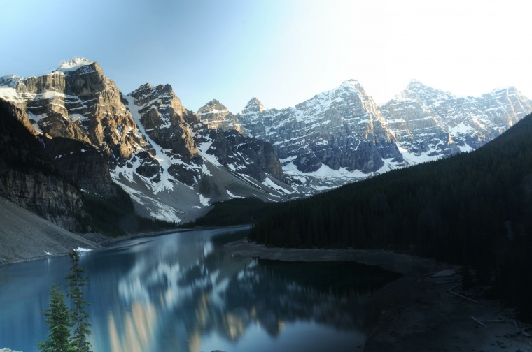 山峰 山 山脉 湖泊 湖 雪山 天空 自然 风景 