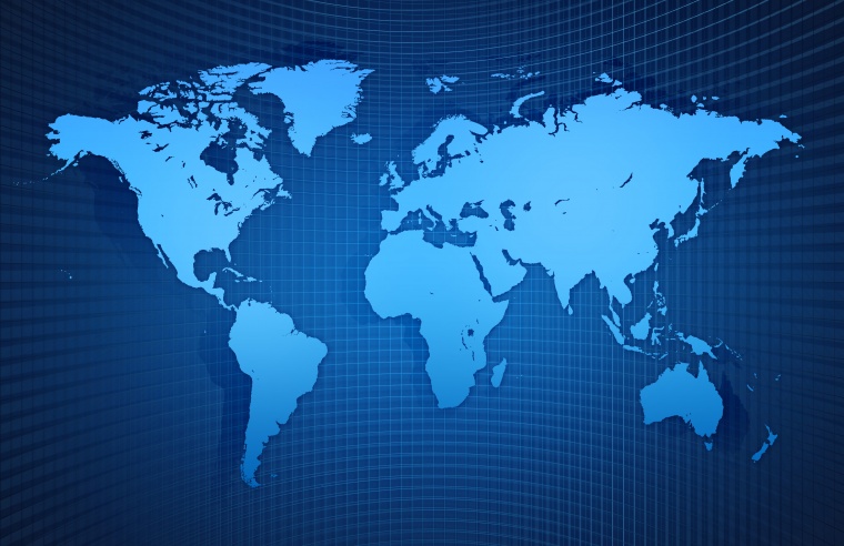 世界地图背景 世界地图 蓝色科技背景 科技背景 蓝色背景 