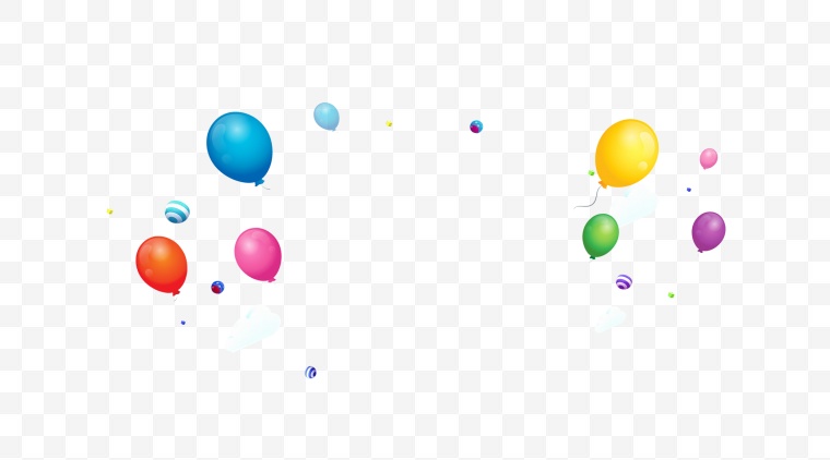 卡通气球 气球 漂浮气球 漂浮元素 活动 电商 