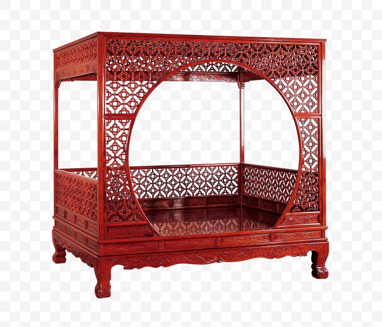 床 古典 中国风 红木床 洞床 