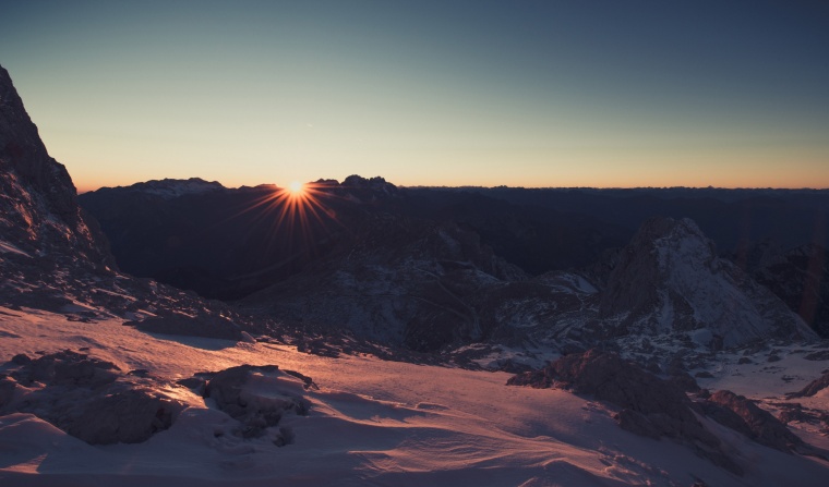 风景 景色 雪景 雪山 日出 自然 风光 