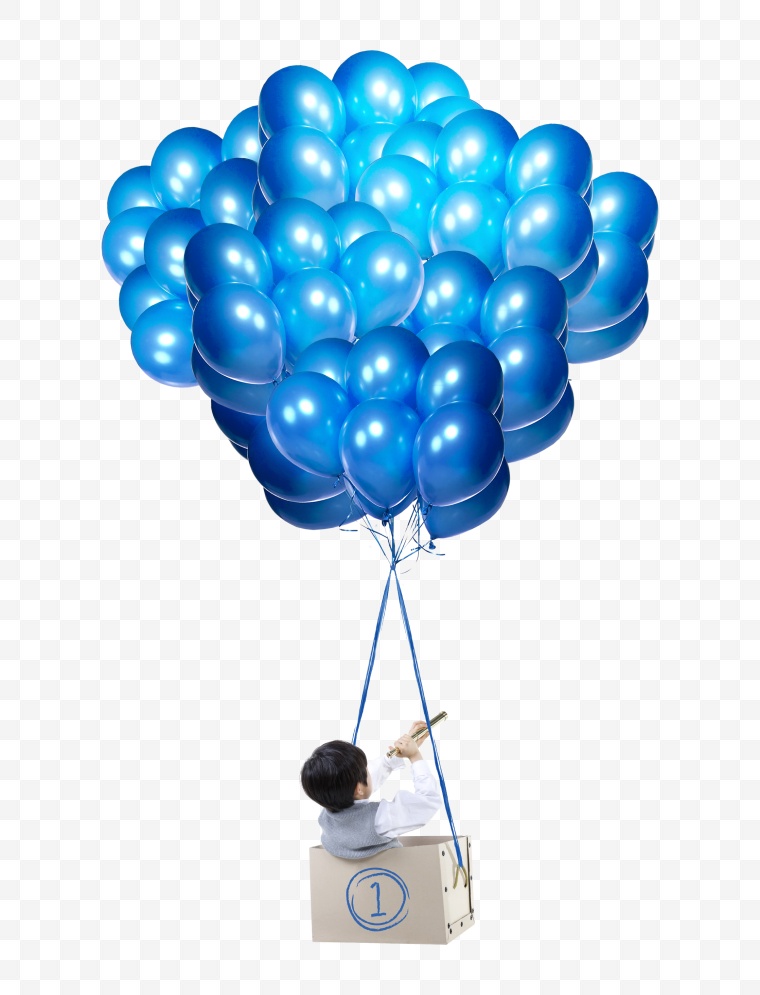 气球 小孩 蓝气球 活动 节庆 开业 生日 