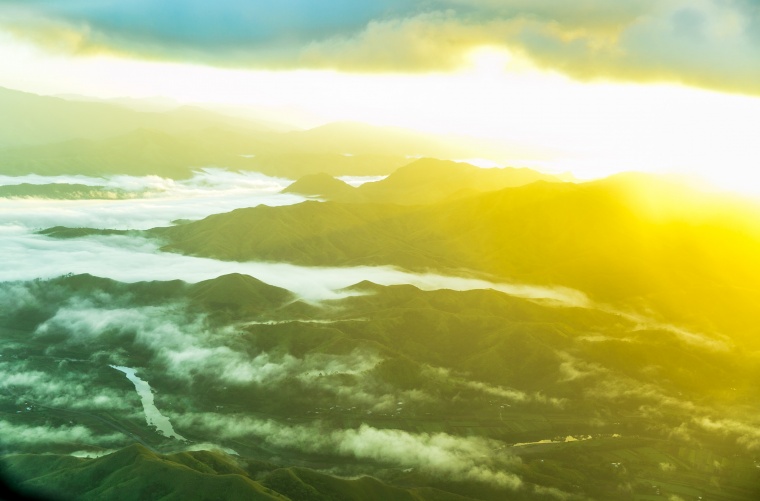 山峰 山 山脉 山川 云雾 天空 自然 风景 