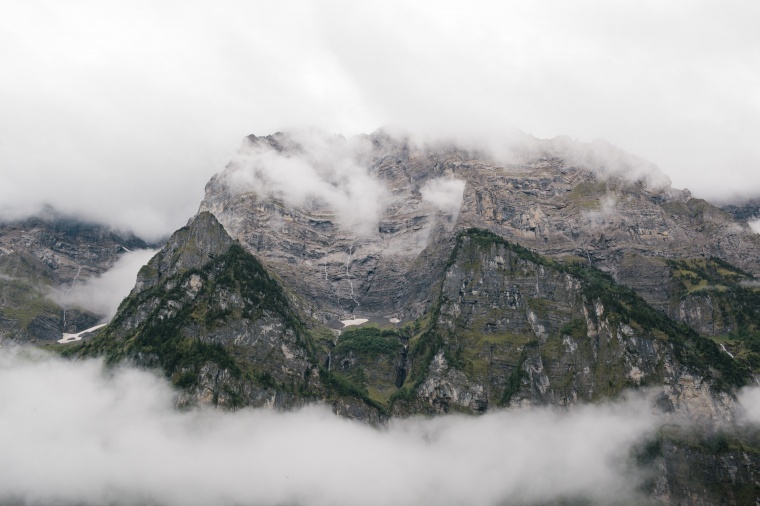 山峰 山 山脉 山川 云雾 天空 自然 风景 