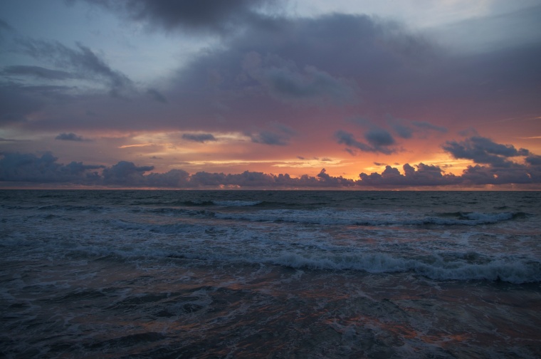 海滩 海边 沙滩 天空 自然 海 大海 黄昏 风景 