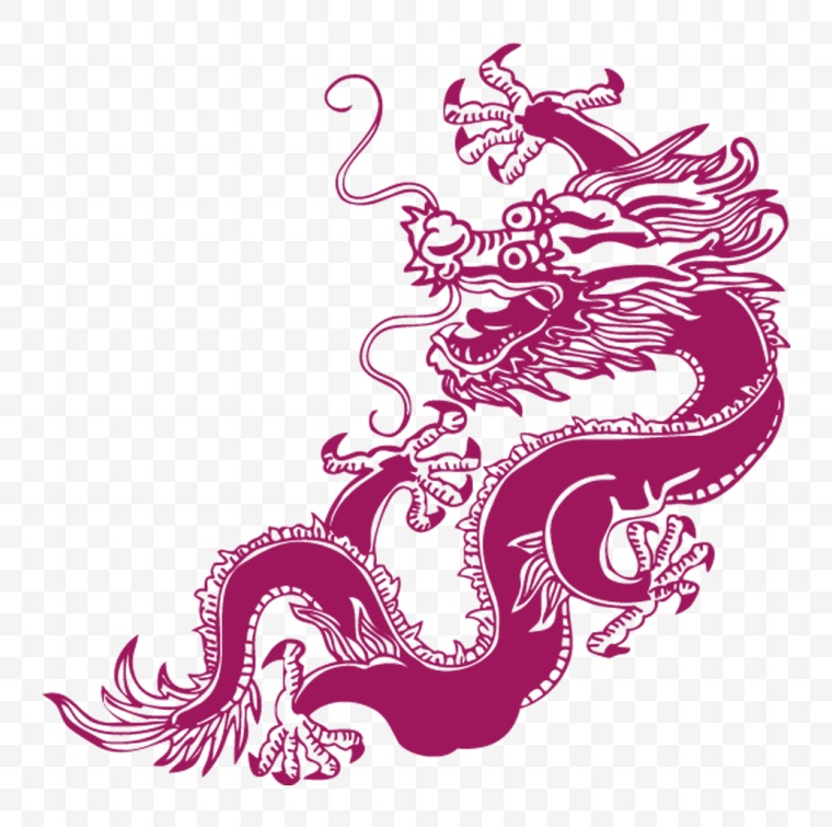 龙 手绘 图腾 民族 民族象征 象征 中国风 中国元素 中国龙 龙图案 中国龙图案 