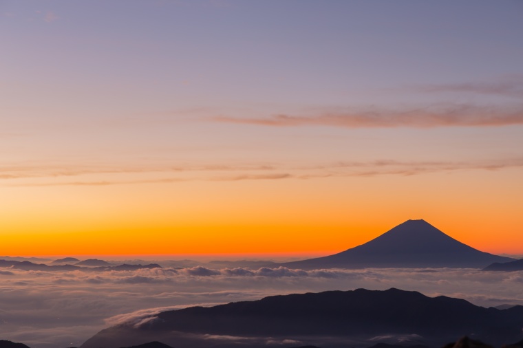 山峰 山 山脉 山川 黄昏 天空 自然 风景 