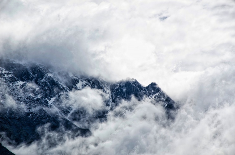 山峰 山 山脉 山川 云雾 大雾 自然 风景 