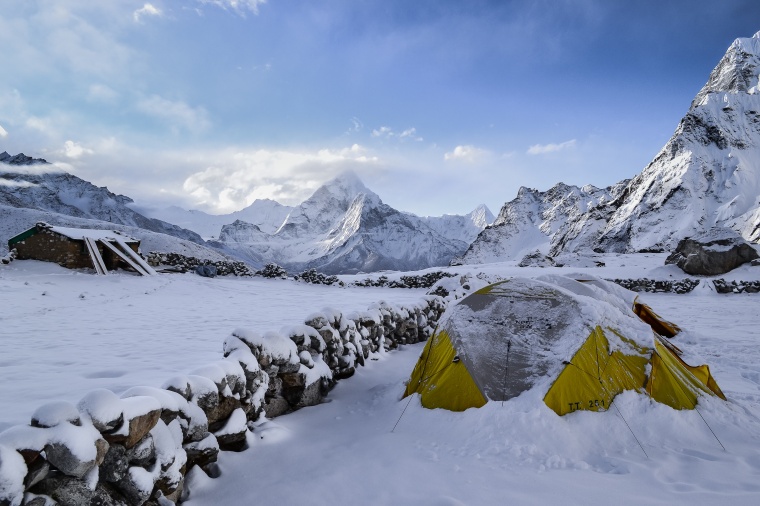 山峰 山 山脉 雪山 雪景 冬天 冬季 天空 自然 风景 