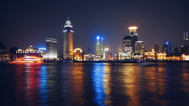 城市 夜空 建筑 高楼 房子 大厦 风景 夜景 灯光 海滨城市 