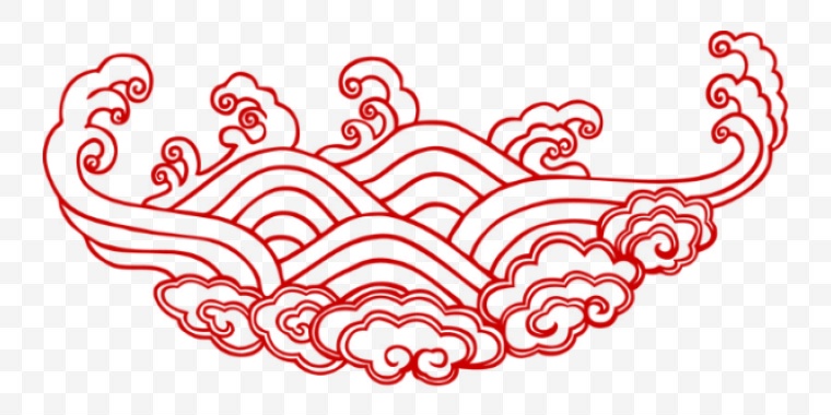 古典花纹 花纹 窗花 剪纸 海浪花纹 中国风 民族 文化风俗 