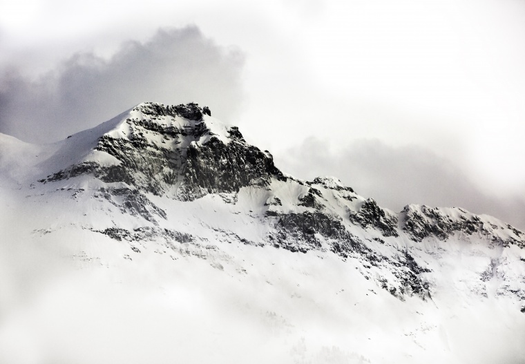 山峰 山 山脉 天空 冬天 冬季 雪山 自然 风景 