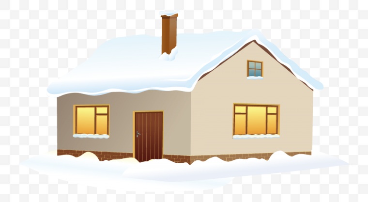 冬天雪景 冬天 冬季 雪景 小房子 房子 