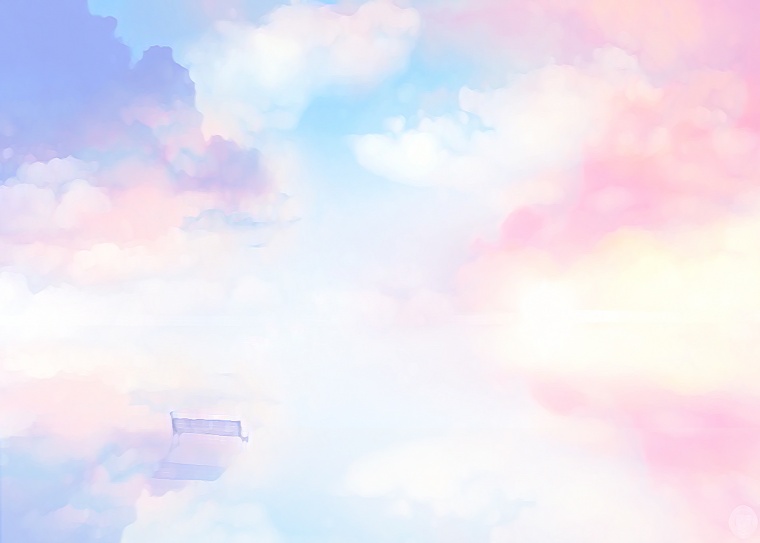 唯美彩色天空 梦幻背景 天空 云朵背景 彩色背景 