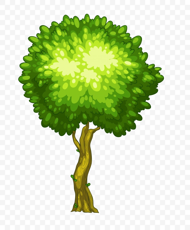树 小树 树木 自然 绿色 生态 环保 卡通 