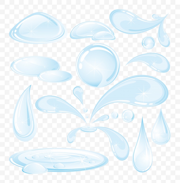 水 雨水 水滴 雨滴 一滴水 环保 卡通 