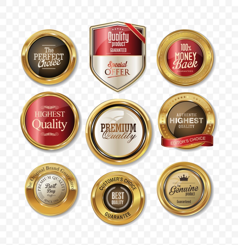 标签 品质 品质标签 质量标签 质量保障 质量 保障 金色标签 质保 