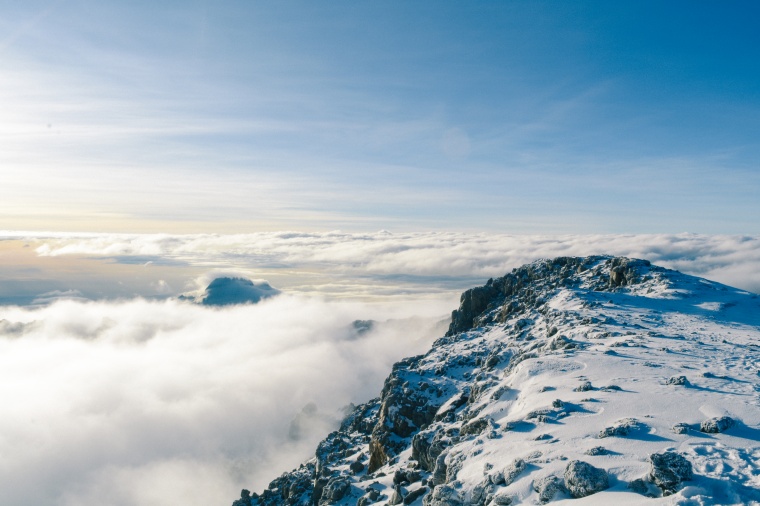 雪山 山 冬天 冬季 山川 自然 唯美 