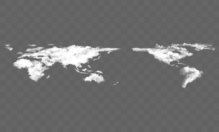 世界地图 地图 云 白云 云彩 白色的云 云世界地图 