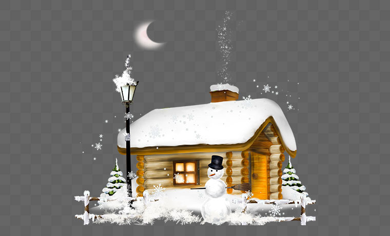 冬天雪景 冬天 雪景 冬季 小房子 雪屋 圣诞 圣诞节 圣诞雪景 