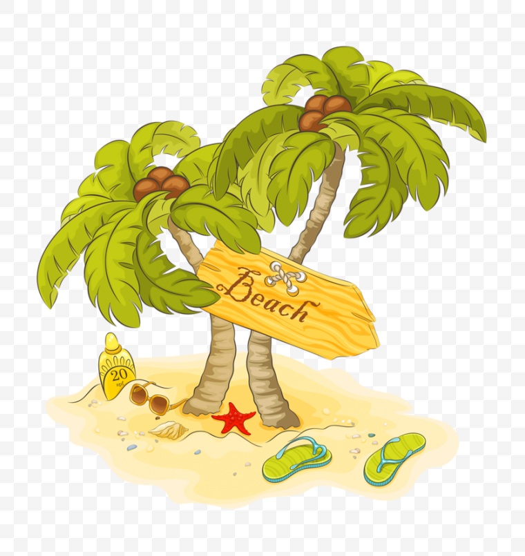 椰树 椰子树 卡通椰树 树 树木 