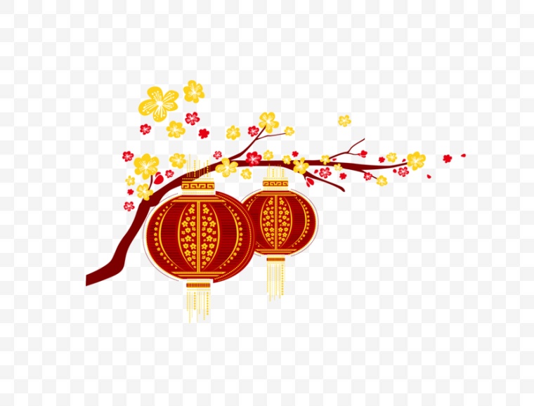 梅花灯笼 灯笼 新春 新年 过年 春节 古典 中国风 