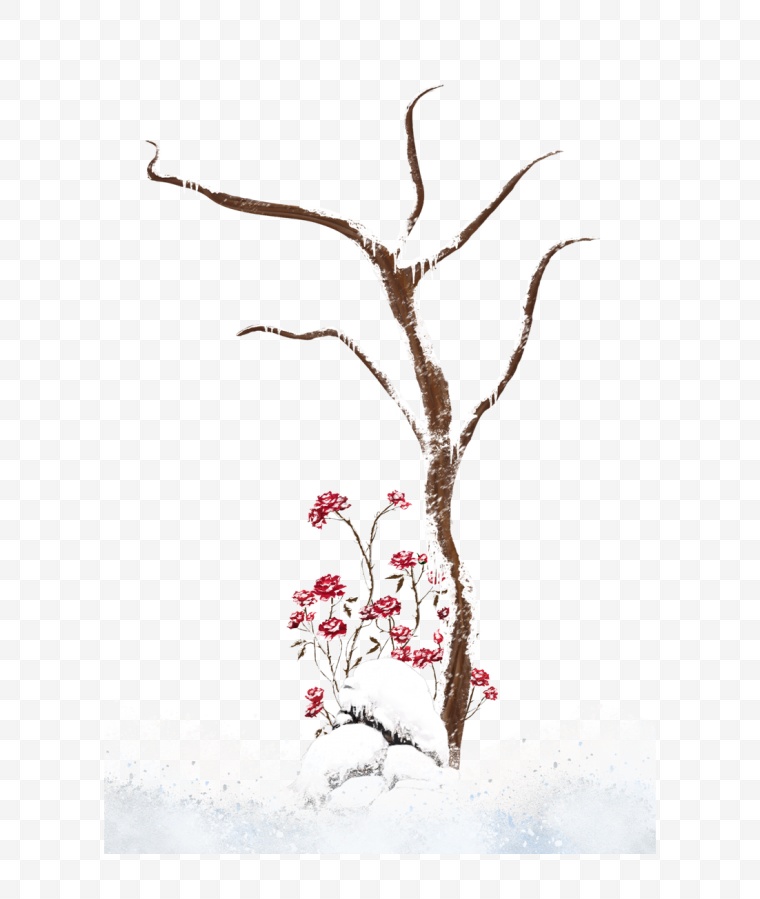 冬天 雪 下雪 雪花 树 枯树 树枝 冬季 